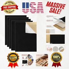 Versatile 5PCS Self-Adhesive Black Velvet Felt Sheets (9″ x 11″) for Crafts