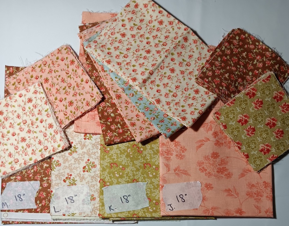Butterscotch & Rose by Fig Tree for Moda fabric lot 3.25yds + extras OOP HTF