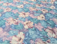 Stanley King Studio Fabric Pastel Floral Dupont Teflon Cotton 55″ By The Yard