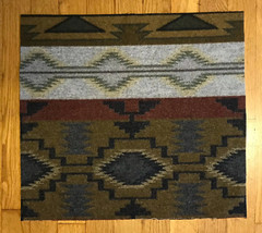 Pendleton Wool Fabric, 16” X 17.5”, Native American Design, Heavy-Weight