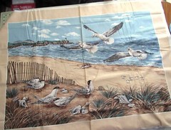 1 panel “Shorebirds Collection” Wall Hanging by Cranston Seagulls on the Beach