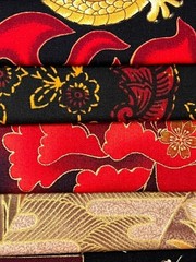 Quilting Fabric Lot – Asian themed, 10 Fat Quarters + 1 FREE!