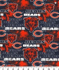 Bears Distressed Cotton Fabric (1 yard)