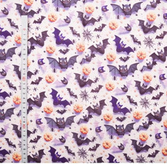 Little Johnny 100% Cotton 3D Bats 149cm Wide Halloween Sewing & Craft Material