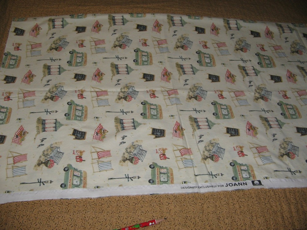 Joann Cotton Fabric Summer Picnic Ice Cream 1.5+ yds Quilt Crafts Quality CLEAN
