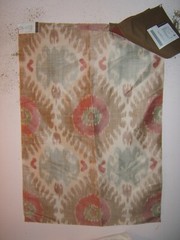 Lee Jofa, Hisari Ikat, 100% Silk Remnant, 25.75″ Wide X 38″ L, Color Mocha Multi