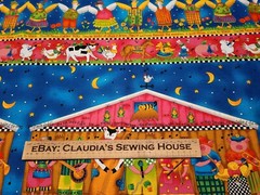 Country Gardens BTY Kari Pearson QT Kids Farm Animal Barn Colorful Stripe
