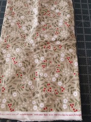 Lella Boutique Christmas Eve Green Floral Quilting Cotton 1.25 Yards