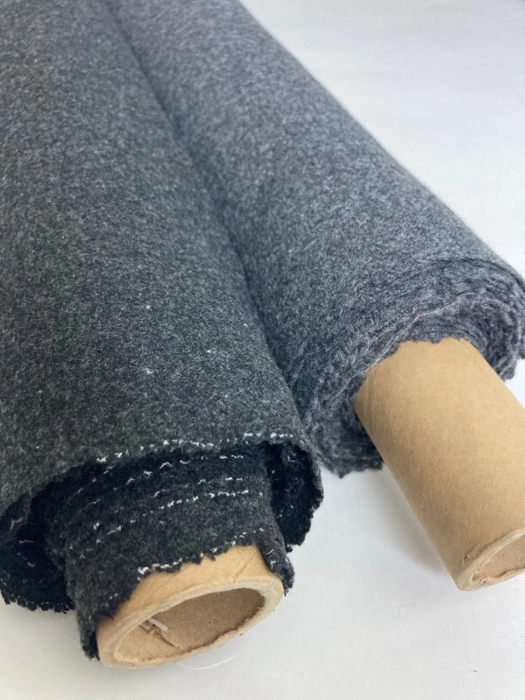 Light/Midweight DARK CHARCOAL GRAY Wool Flecked Heather 59″ Wide By the Yard