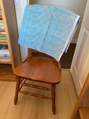 ROBERT ALLEN 2012 FABRIC~Home Decor~MINT GREEN~Brwn Loops Swirls~GEOMETRIC~48×78