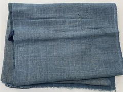 Antique Japanese BORO Light Indigo Kaya Mosquito Net Cotton Asagi Blue 82”