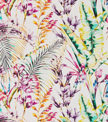 HARLEQUIN CURTAIN FABRIC DESIGN Paradise 3.5 METRES PAPAYA/FLAMINGO/APPLE