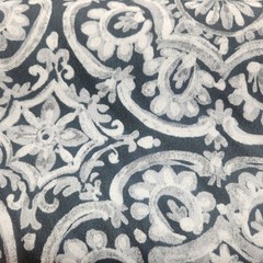 Solarium Westphalia Stone Fabric Dark Blue 54″ Wide 2-3/4 Yards Fade Resistant