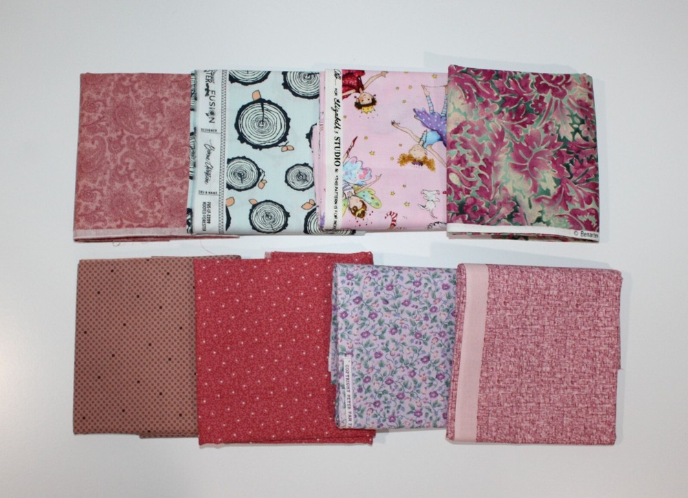 4 Yards Assorted Cotton Fabric 1/2 Yard Cuts – 8 Prints- Fabric Bundle-121