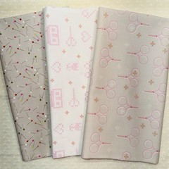 Moda Make Time Sewing Themed Cotton 1/2 Yard Bundle 3 Prints Aneela Hoey