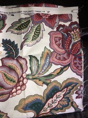 Stanley King Studio Fabric Remnant 56×22” Floral Teflon Vat Dye Screen Print
