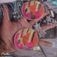 Exquisite Stars universe embroidery lace fabric Star floral Tulle fabric