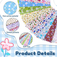 100 Pcs 8 X 8 Inch Cotton Fabric Squares No Repeat Floral Patchwork Fabric Pre C