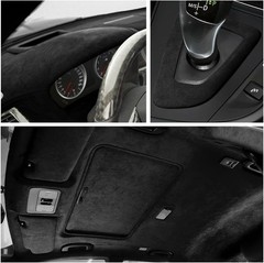 Premium Black Suede Fabric Wrap Self-Adhesive Interior Film for Car Decor