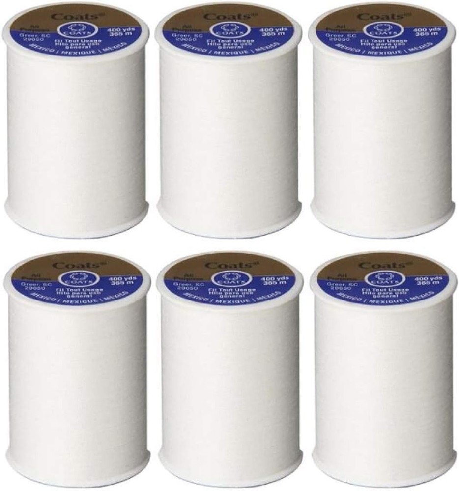 Coats & Clark Dual Duty All Purpose Thread 400 Yards White 230-1