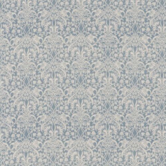 GP & J BAKER CURTAIN FABRIC DESIGN “Fritillerie” 5.2 METRES BLUE LINEN BLEND