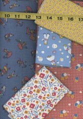 1 YD +4FQ Vintage 1930’s Reproduction Piece O Cake StoryBook Playtime Windham
