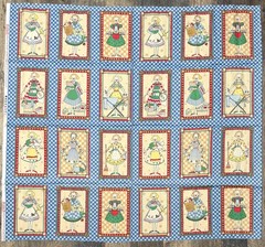 Vintage Debbie Mumm for SSI Housewife Chores Cotton Fabric Panel 39″ x 43″