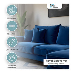 Royal Soft Velvet Upholstery Fabric