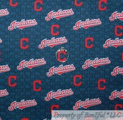 BonEful FABRIC FQ Cotton Quilt Blue Orange White Houston Texas Astros MLB Sports