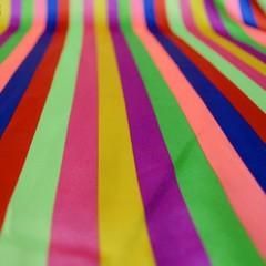 Rainbow Stripe Fabric Upholstery DIY Silky Material Dress 100*150cm Sewing Trims