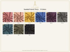 Sueded French Terry Fabric – Soft Stretch Terry-Back Knit for Dresses & Jackets