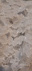 White Stretch Lace Fabric 3+ Yard Slight Shine Sewing Apparel Crafts