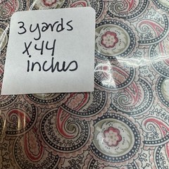 Paisley Floral Medallion Cotton Quilting Fabric Red Green Black 3 Yards x 44″