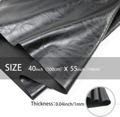 100X140Cm Black Soft Faux Leather Fabric, 1Mm Thick PU Material | Exquisite Arti