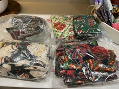 12+ LB Fabric Remnant Lot Quilt Cotton Yardage Precuts Squares Strips Craft