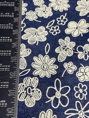 Vintage Flower Printed Denim