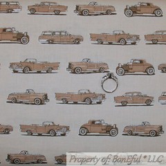 BonEful FABRIC FQ Cotton Quilt Brown Tan Chicken Wire Farm House Chic Fence SALE