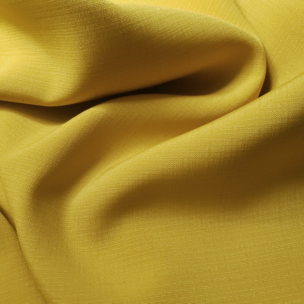 Marigold Dandelion Yellow Poly Linen Fabric 58″ By The Yard For Tablecloth