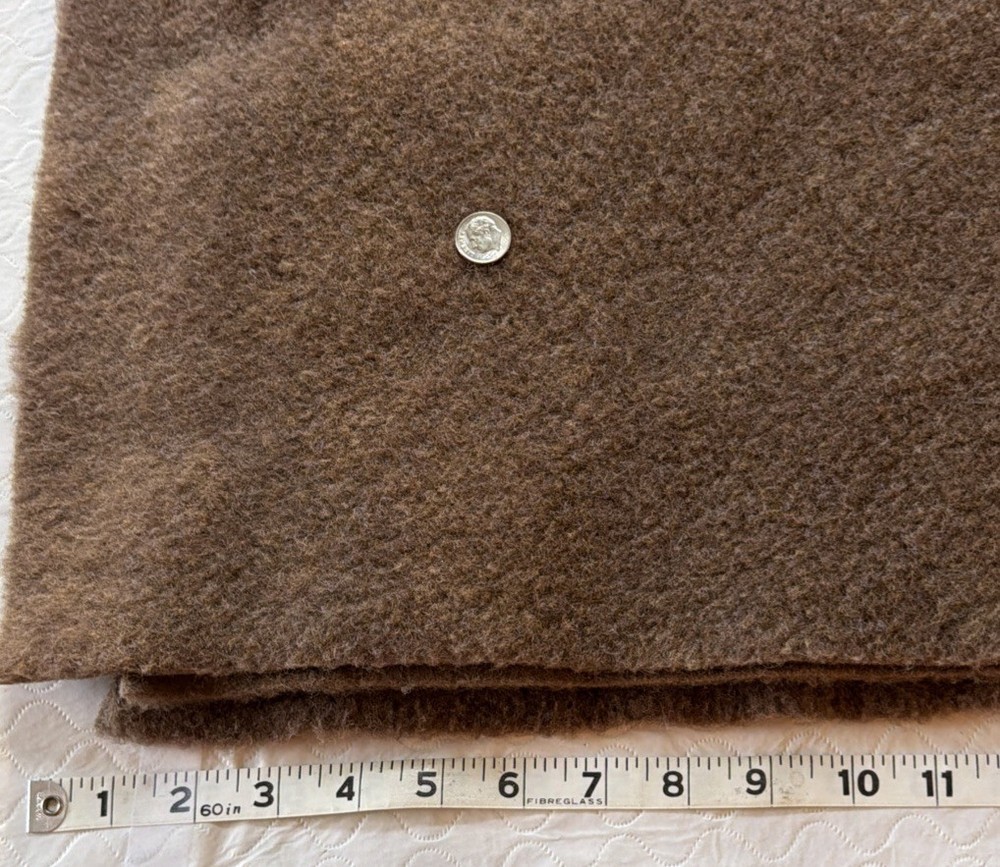 Faux Fur Fleece Sherpa Sheep Fabric Material Chocolate Brown 46”Wide Per .5 Yard