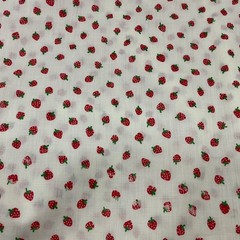 Strawberry Small Strawberries Summer Fruit Design Pattern Fabric Textile 3+ yard