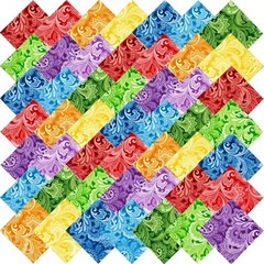 50pcs 10×10 inches Multicolor Cotton Fabric Bundle Squares for Quilting Sew…