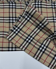 PLAID FABRIC 100% COTTON BEIGE TARTAN Red White Black ClassicCheck 2.0 meter