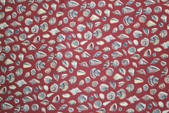 Sewing Fabric Home Dec Decor 46″ x1/2 yd Waverly HS Island Seashells Shells
