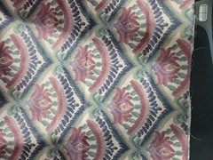 Floral Ikat Vintage Home Decor Fabric 66″ x 20″ one remnant piece Multi-color