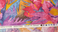 Hobby Lobby Fabric 2 Yards Floral Nature Bright Design #J2964 Japan Orange Pink