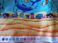 Dancing Dolphins Cotton Border Fabric MMFab Inc Novelty Remnant 21 ½” x 53”