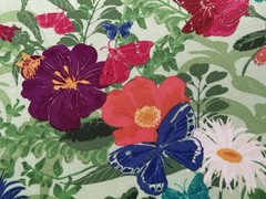 fabric Flower And Butterfly By M, Liss 43″ X 36” BTY 971