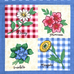 VTG Garden Cheater Quilt 36 Blocks Fabric Traditions NTT 2267 Cotton Fabric 1 YD
