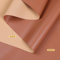 Faux Leather 0.7Mm Upholstery Fabric by the Yard 55X72 Inch Brown | PU Waterproo