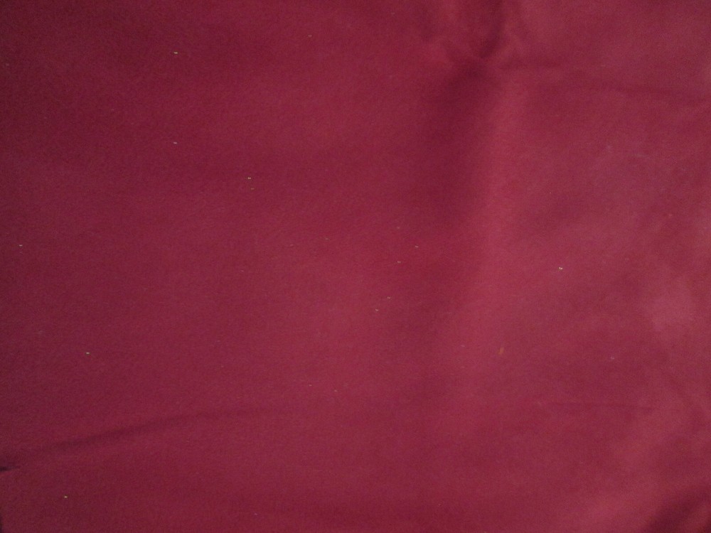 Vtg. Estate Find, Faux Swede Cranberry Red Fabric 58″ W x Less than 1 Yd. AS IS